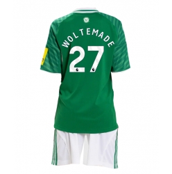 Strój piłkarski Newcastle United Nick Woltemade #27 Koszulka Wyjazdowej dziecięce 2025-26 Krótki Rękaw (+ Krótkie spodenki)