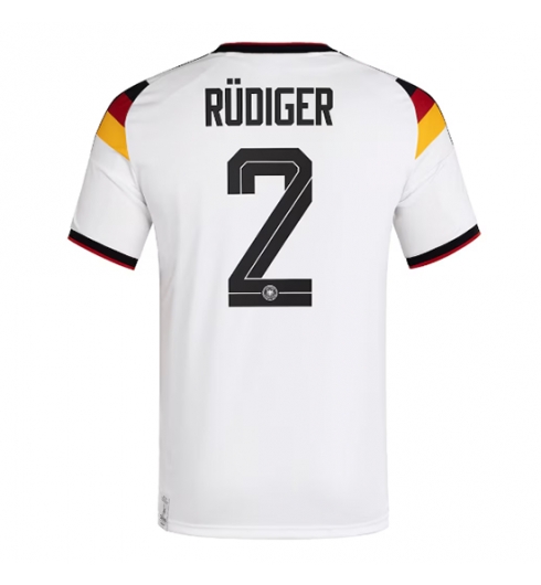 Strój piłkarski Niemcy Antonio Rudiger #2 Koszulka Podstawowej MŚ 2026 Krótki Rękaw Strój piłkarski Niemcy Antonio Rudiger #2 Koszulka Podstawowej MŚ 2026 Krótki Rękaw