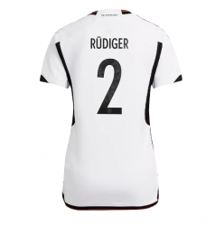 Strój piłkarski Niemcy Antonio Rudiger #2 Koszulka Podstawowej damskie MŚ 2022 Krótki Rękaw