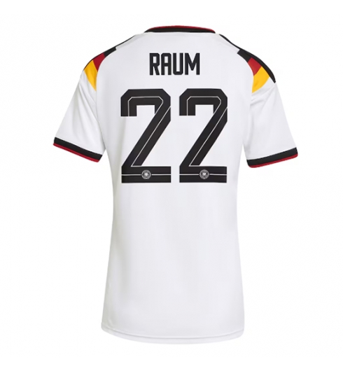 Strój piłkarski Niemcy David Raum #22 Koszulka Podstawowej damskie MŚ 2026 Krótki Rękaw Strój piłkarski Niemcy David Raum #22 Koszulka Podstawowej damskie MŚ 2026 Krótki Rękaw
