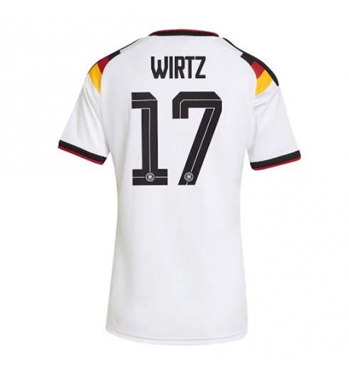 Strój piłkarski Niemcy Florian Wirtz #17 Koszulka Podstawowej damskie MŚ 2026 Krótki Rękaw Strój piłkarski Niemcy Florian Wirtz #17 Koszulka Podstawowej damskie MŚ 2026 Krótki Rękaw