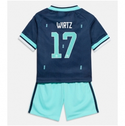 Strój piłkarski Niemcy Florian Wirtz #17 Koszulka Wyjazdowej dziecięce MŚ 2026 Krótki Rękaw (+ Krótkie spodenki)
