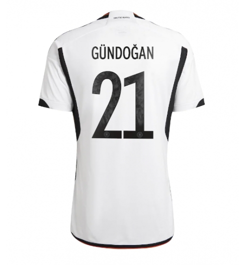 Strój piłkarski Niemcy Ilkay Gundogan #21 Koszulka Podstawowej MŚ 2022 Krótki Rękaw