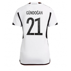 Strój piłkarski Niemcy Ilkay Gundogan #21 Koszulka Podstawowej damskie MŚ 2022 Krótki Rękaw
