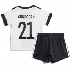 Strój piłkarski Niemcy Ilkay Gundogan #21 Koszulka Podstawowej dziecięce MŚ 2022 Krótki Rękaw (+ Krótkie spodenki)