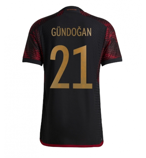Strój piłkarski Niemcy Ilkay Gundogan #21 Koszulka Wyjazdowej MŚ 2022 Krótki Rękaw