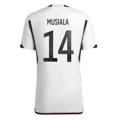 Strój piłkarski Niemcy Jamal Musiala #14 Koszulka Podstawowej MŚ 2022 Krótki Rękaw