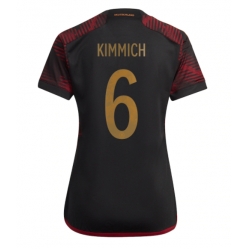 Strój piłkarski Niemcy Joshua Kimmich #6 Koszulka Wyjazdowej damskie MŚ 2022 Krótki Rękaw