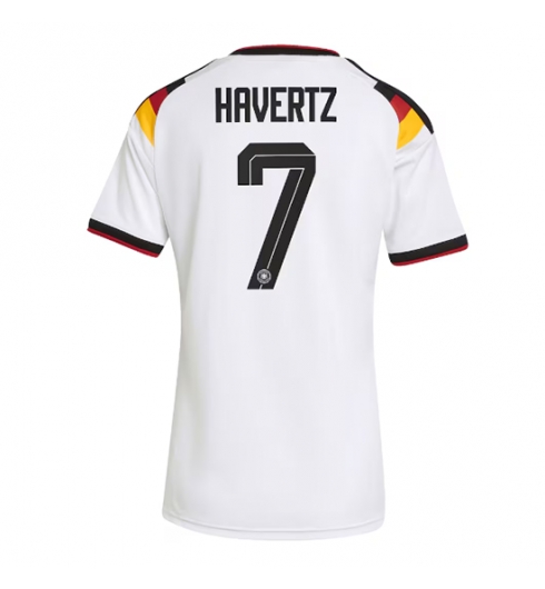 Strój piłkarski Niemcy Kai Havertz #7 Koszulka Podstawowej damskie MŚ 2026 Krótki Rękaw Strój piłkarski Niemcy Kai Havertz #7 Koszulka Podstawowej damskie MŚ 2026 Krótki Rękaw