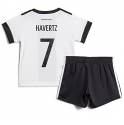 Strój piłkarski Niemcy Kai Havertz #7 Koszulka Podstawowej dziecięce MŚ 2022 Krótki Rękaw (+ Krótkie spodenki)