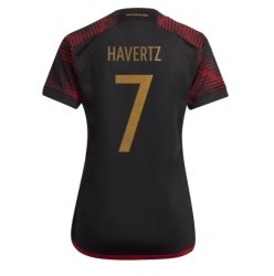 Strój piłkarski Niemcy Kai Havertz #7 Koszulka Wyjazdowej damskie MŚ 2022 Krótki Rękaw