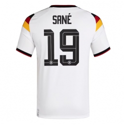 Strój piłkarski Niemcy Leroy Sane #19 Koszulka Podstawowej MŚ 2026 Krótki Rękaw