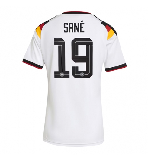 Strój piłkarski Niemcy Leroy Sane #19 Koszulka Podstawowej damskie MŚ 2026 Krótki Rękaw Strój piłkarski Niemcy Leroy Sane #19 Koszulka Podstawowej damskie MŚ 2026 Krótki Rękaw