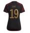 Strój piłkarski Niemcy Leroy Sane #19 Koszulka Wyjazdowej damskie MŚ 2022 Krótki Rękaw