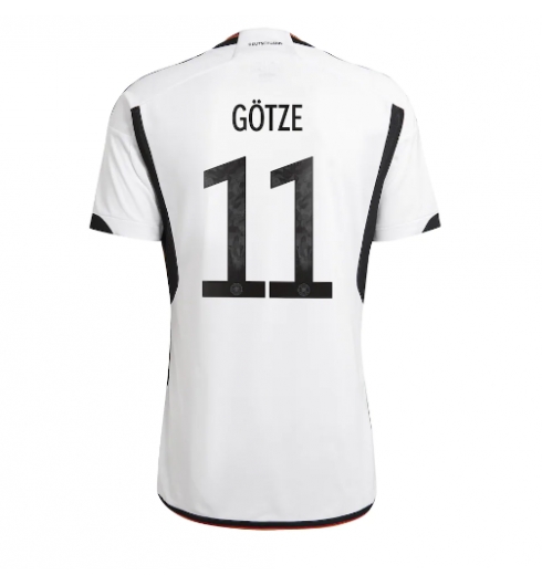 Strój piłkarski Niemcy Mario Gotze #11 Koszulka Podstawowej MŚ 2022 Krótki Rękaw