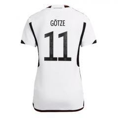 Strój piłkarski Niemcy Mario Gotze #11 Koszulka Podstawowej damskie MŚ 2022 Krótki Rękaw