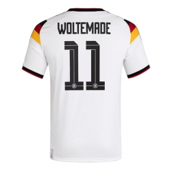 Strój piłkarski Niemcy Nick Woltemade #11 Koszulka Podstawowej MŚ 2026 Krótki Rękaw