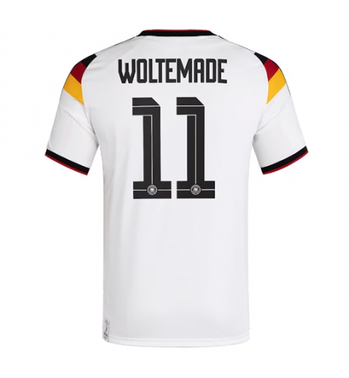 Strój piłkarski Niemcy Nick Woltemade #11 Koszulka Podstawowej MŚ 2026 Krótki Rękaw Strój piłkarski Niemcy Nick Woltemade #11 Koszulka Podstawowej MŚ 2026 Krótki Rękaw