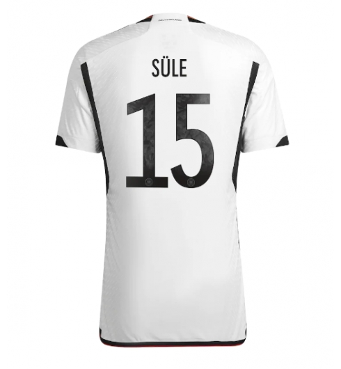 Strój piłkarski Niemcy Niklas Sule #15 Koszulka Podstawowej MŚ 2022 Krótki Rękaw