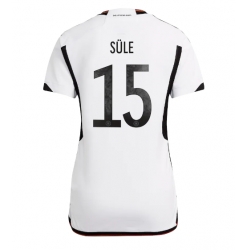 Strój piłkarski Niemcy Niklas Sule #15 Koszulka Podstawowej damskie MŚ 2022 Krótki Rękaw