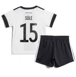 Strój piłkarski Niemcy Niklas Sule #15 Koszulka Podstawowej dziecięce MŚ 2022 Krótki Rękaw (+ Krótkie spodenki)