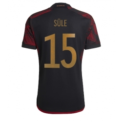 Strój piłkarski Niemcy Niklas Sule #15 Koszulka Wyjazdowej MŚ 2022 Krótki Rękaw