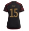 Strój piłkarski Niemcy Niklas Sule #15 Koszulka Wyjazdowej damskie MŚ 2022 Krótki Rękaw