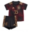 Strój piłkarski Niemcy Niklas Sule #15 Koszulka Wyjazdowej dziecięce MŚ 2022 Krótki Rękaw (+ Krótkie spodenki)