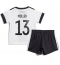 Strój piłkarski Niemcy Thomas Muller #13 Koszulka Podstawowej dziecięce MŚ 2022 Krótki Rękaw (+ Krótkie spodenki)
