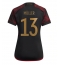 Strój piłkarski Niemcy Thomas Muller #13 Koszulka Wyjazdowej damskie MŚ 2022 Krótki Rękaw