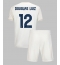 Strój piłkarski Nottingham Forest Douglas Luiz #12 Koszulka Wyjazdowej dziecięce 2025-26 Krótki Rękaw (+ Krótkie spodenki)