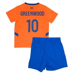 Strój piłkarski Olympique de Marseille Mason Greenwood #10 Koszulka Trzeciej dziecięce 2024-25 Krótki Rękaw (+ Krótkie spodenki)