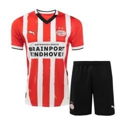 Strój piłkarski PSV Eindhoven Koszulka Podstawowej dziecięce 2024-25 Krótki Rękaw (+ Krótkie spodenki)