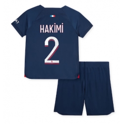 Strój piłkarski Paris Saint-Germain Achraf Hakimi #2 Koszulka Podstawowej dziecięce 2023-24 Krótki Rękaw (+ Krótkie spodenki)