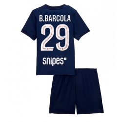 Strój piłkarski Paris Saint-Germain Bradley Barcola #29 Koszulka Podstawowej dziecięce 2025-26 Krótki Rękaw (+ Krótkie spodenki)