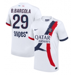 Strój piłkarski Paris Saint-Germain Bradley Barcola #29 Koszulka Wyjazdowej 2025-26 Krótki Rękaw