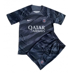 Strój piłkarski Paris Saint-Germain Bramkarskie Koszulka Wyjazdowej dziecięce 2023-24 Krótki Rękaw (+ Krótkie spodenki)