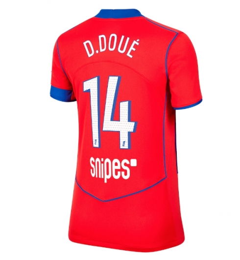 Strój piłkarski Paris Saint-Germain Desire Doue #14 Koszulka Trzeciej damskie 2025-26 Krótki Rękaw Strój piłkarski Paris Saint-Germain Desire Doue #14 Koszulka Trzeciej damskie 2025-26 Krótki Rękaw