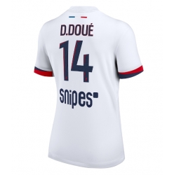 Strój piłkarski Paris Saint-Germain Desire Doue #14 Koszulka Wyjazdowej damskie 2025-26 Krótki Rękaw