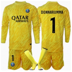 Strój piłkarski Paris Saint-Germain Gianluigi Donnarumma #1 Bramkarskie Koszulka Trzeciej dziecięce 2024-25 Długi Rękaw (+ Krótkie spodenki)