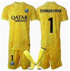 Strój piłkarski Paris Saint-Germain Gianluigi Donnarumma #1 Bramkarskie Koszulka Trzeciej dziecięce 2024-25 Krótki Rękaw (+ Krótkie spodenki)