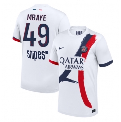 Strój piłkarski Paris Saint-Germain Ibrahim Mbaye #49 Koszulka Wyjazdowej 2025-26 Krótki Rękaw