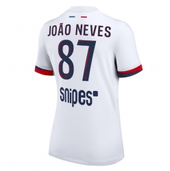 Strój piłkarski Paris Saint-Germain Joao Neves #87 Koszulka Wyjazdowej damskie 2025-26 Krótki Rękaw