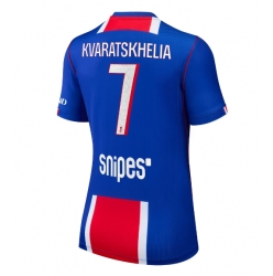 Strój piłkarski Paris Saint-Germain Khvicha Kvaratskhelia #7 Koszulka Podstawowej damskie 2026-27 Krótki Rękaw