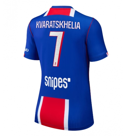 Strój piłkarski Paris Saint-Germain Khvicha Kvaratskhelia #7 Koszulka Podstawowej damskie 2026-27 Krótki Rękaw Strój piłkarski Paris Saint-Germain Khvicha Kvaratskhelia #7 Koszulka Podstawowej damskie 2026-27 Krótki Rękaw
