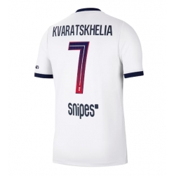 Strój piłkarski Paris Saint-Germain Khvicha Kvaratskhelia #7 Koszulka Wyjazdowej 2026-27 Krótki Rękaw