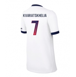 Strój piłkarski Paris Saint-Germain Khvicha Kvaratskhelia #7 Koszulka Wyjazdowej damskie 2026-27 Krótki Rękaw