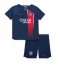 Strój piłkarski Paris Saint-Germain Koszulka Podstawowej dziecięce 2023-24 Krótki Rękaw (+ Krótkie spodenki)