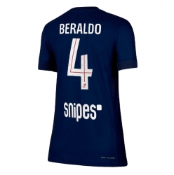 Strój piłkarski Paris Saint-Germain Lucas Beraldo #4 Koszulka Podstawowej damskie 2025-26 Krótki Rękaw