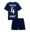 Strój piłkarski Paris Saint-Germain Lucas Beraldo #4 Koszulka Podstawowej dziecięce 2025-26 Krótki Rękaw (+ Krótkie spodenki)
